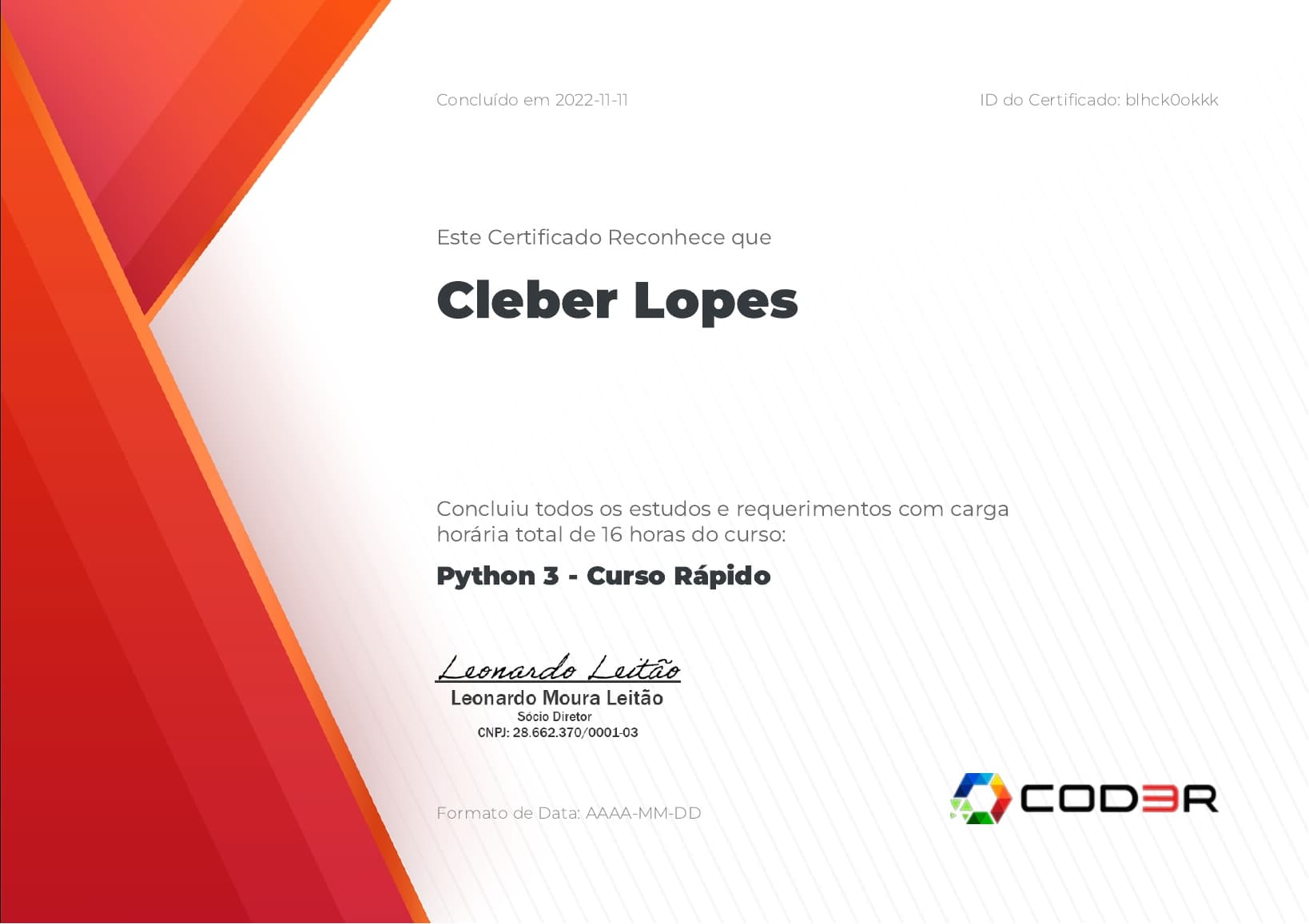 certificate